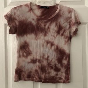 brandy melville pink tie-dye shirt